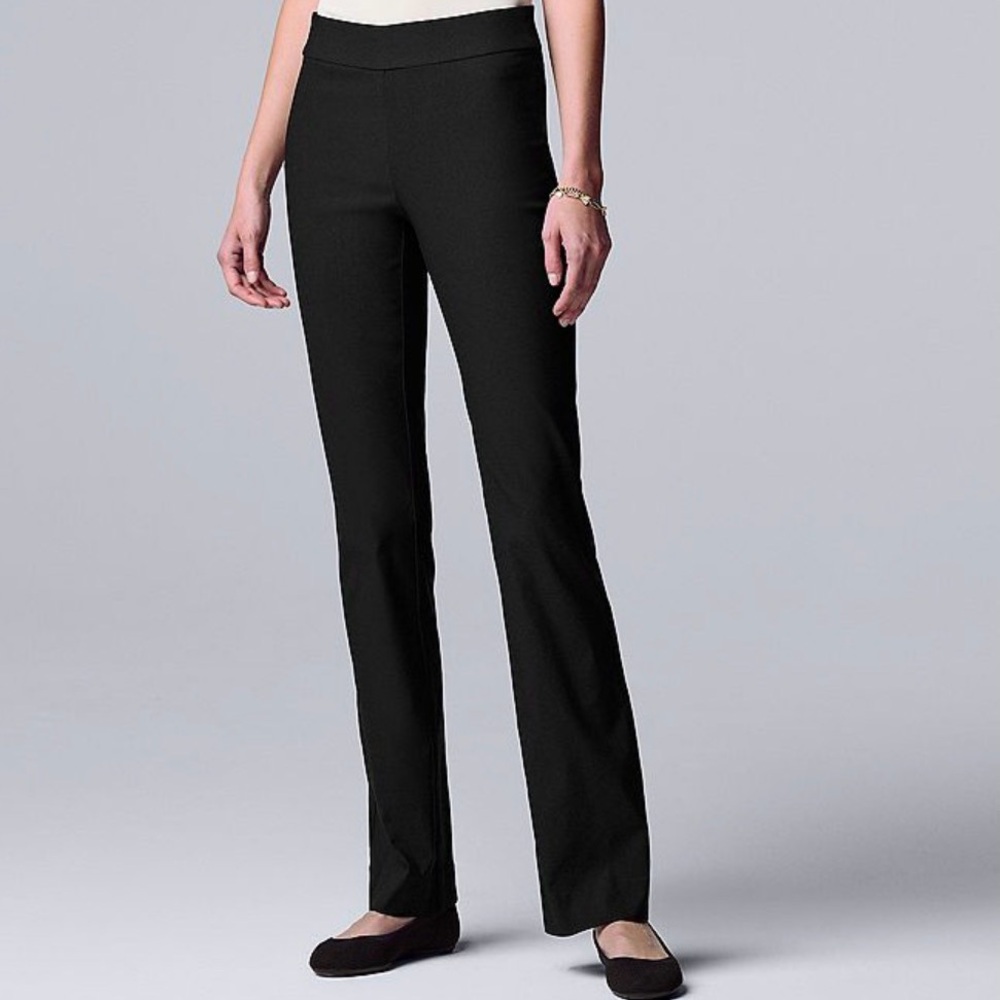 Simply Vera -Vera Wang Classic Black Women's XXL Dress Pants